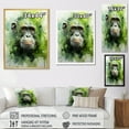 thumbnail image 4 of Designart "Lush Greenery Depicting Orangutans" Orangutan Floater Framed Canvas Wall Art, 4 of 5