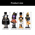 thumbnail image 3 of Artistic Halloween Nutcrackers Hemu Figurine Not Toxic Finish Celebratory Home Accent Holiday Gift Collectible Workmanship Multicolor, 3 of 4