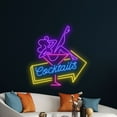 thumbnail image 5 of Handmadetneonsign Cocktail Arrow Direction Neon Sign, Cocktail Neon Art Decor, Cocktail Neon Wall Decor, 5 of 5