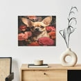 thumbnail image 6 of Logiee Vintage Red Flower Chihuahua Print Canvas Wall Art ,Art Poster,Canvas Decorative Picture,Decor Wall Pictures for Living Room Bedroom Bathroom,Ready to Hang, 6 of 6
