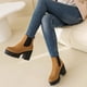 thumbnail image 5 of NECHOLOGY Botas Mujer Adulto Femenino Zapatos Botines para mujer Mujer Color sólido Moda versátil a de agua Tacón Botines grandes (Yellow, 6.5), 5 of 7