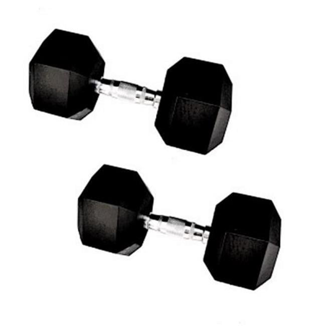 PAIR RUBBER COATED HEX Dumbbells 5 to 70LBS Home Gym Fitness Exercise Workout 