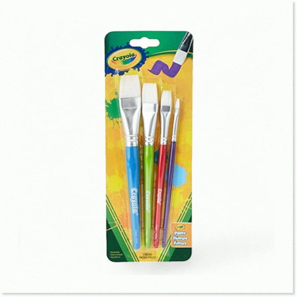 Artistic Brush Strokes - 4pc Set for Kids, Acrylic & Water Based Paint, Ages 3+, Ideal for Large & Thin Applications