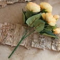 thumbnail image 3 of ZOELNIC 3PACK Artificial Flowers Silk Peony Rose Real Touch Fake Flowers Single Stem with 5 Heads Vintage Bouquet for Home Wedding Party Decoration Orange, 3 of 8