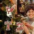 thumbnail image 5 of romoty Personalized Letter X Christmas Ornament, 3.15 in Acrylic Monogram Initial Tree Pendant with DIY Writeable Back for Xmas Tree Wreath Mantel Kids Stocking Stuffer Gift, 5 of 6