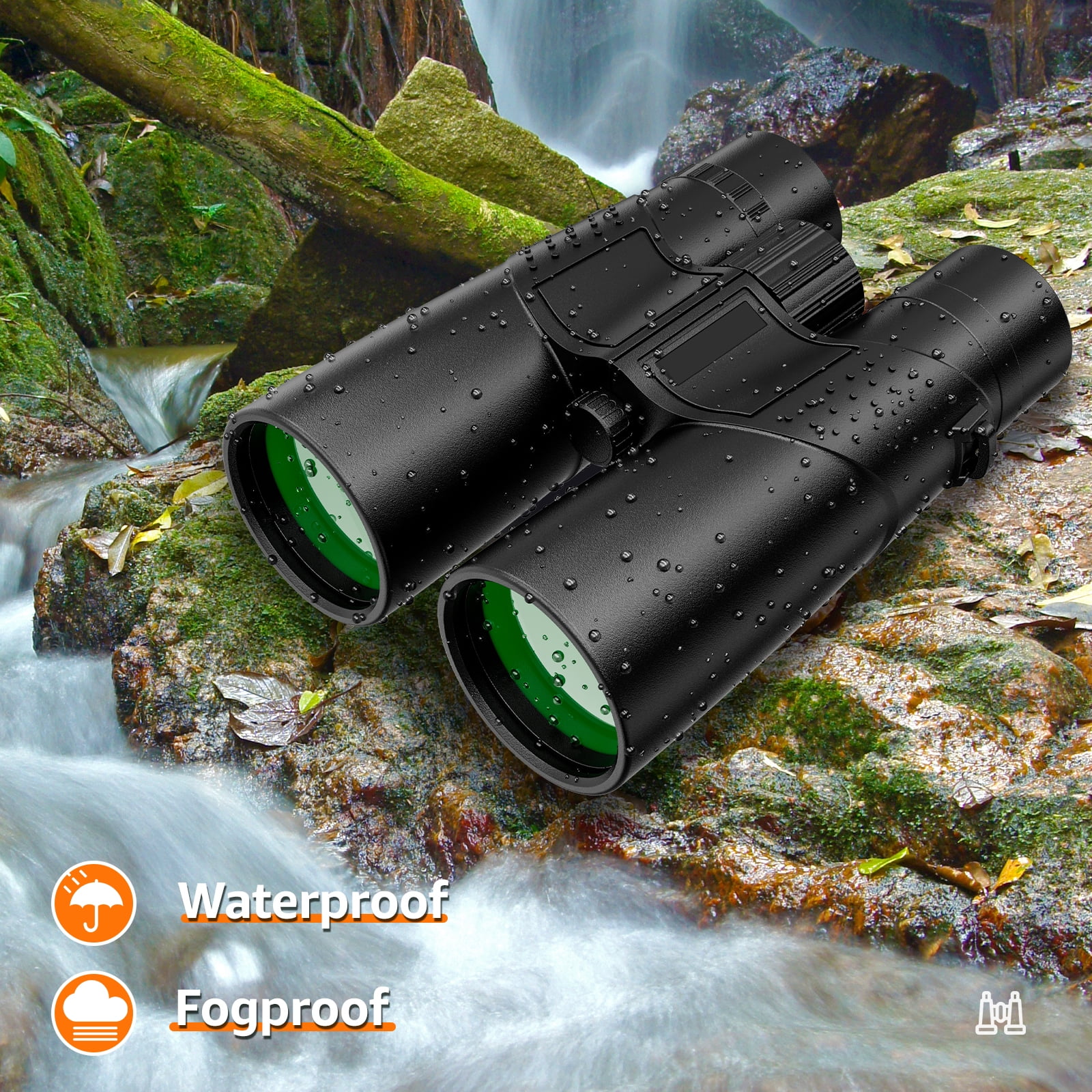 BNISE Optics 12X50 Binoculars for Adults-Professional Nitrogen-Charged Waterproof Binoculars-High-Powered Binoculars for Hunting, Bird Watching