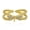 Gold, variant on Rose Gold Dragonfly Open Band Ring for Women, Matte Crossover Fashion Ring with Subtle Sparkle