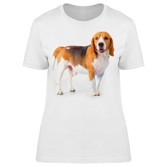 Happy Beagle Standing T-Shirt Women -Image by Shutterstock, Female Medium