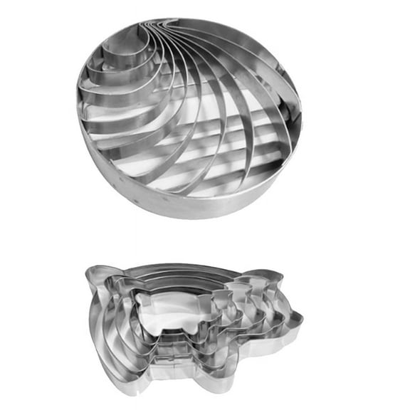 Stainless Steel Mexican Bread Mold with 6Pcs Pig Cookie Cutter Two Sided Mold for Bread Shell Cutter