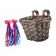 thumbnail image 3 of Cesta para bicicleta, cesta para bicicleta desmontable con 2 cintas, cesta para manillar frontal, decoración frontal para picnic, compras, camping, Cesta marrón oscuro, 3 of 9