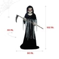 thumbnail image 3 of Haunted Hill Farm 8.5 ft Motion-Activated Ginormous Reaper Animatronic, Outdoor Halloween Decor, HHGINORMRPR-3FLSA, 3 of 17