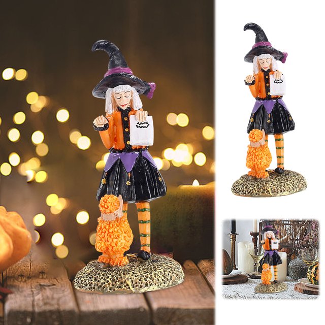 Witch Resin Statues Fun And Realistic Standing Witch Themed Statues Statues Decorated With Craft Decorations For Family Table Decorations