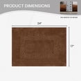 thumbnail image 2 of Home Weavers Classy Cotton Tufted Bath Rug, Soft & Absorbent, Machine Washable, 17"x24", Chocolate, 2 of 10