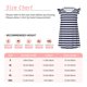 thumbnail image 3 of Balery Navy Blue And White Stripes Camisón de princesa para niñas, pijama de algodón con mangas abullonadas, suave y bonito.-X-Large, 3 of 6