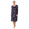 thumbnail image 7 of Aria Women’s Knit Velour Long Sleeve Square Neck Nightgown with Pockets, Sizes XS-5X, 7 of 7