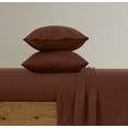 thumbnail image 5 of Brooklyn Loom Classic Cotton 200 Thread Count Solid Percale 100% Cotton Deep Pocket Brown 3-Piece Twin XL, All Season, Adult Size, OEKO-TEX Certified, 5 of 10