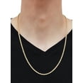 thumbnail image 3 of Brilliance Fine Jewelry Sterling Silver 1/20 10K Yellow Gold 3.30MM Hollow Rope Necklace, 24", 3 of 5