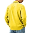 thumbnail image 5 of TBKOMH Mens Long Sleeve Polo Shirts Casual Button Collared T-Shirt Pullover Tee Performance Quick Dry Moisture Wicking Casual Collared Shirts Yellow XXXL, 5 of 9