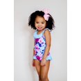 thumbnail image 5 of Millie Loves Lily Girls Periwinkle Blossom 1-pc Swimsuit, Toddler Girls, Size 3T, UPF 50+, 5 of 5