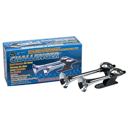 - Wolo (805 Challenger Chrome Dual Trumpet Horn - 12 Volt