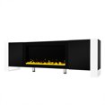 thumbnail image 4 of YesFashion Modern Tv Stand,Fireplace Tv Stand with 34.2" Electric Fireplace,2 Large Cabinets,Shelves Minimalist Entertainment Center TV Console for Living Room, 4 of 10
