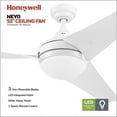 thumbnail image 2 of Honeywell Neyo Ceiling Fan, Quiet Motor & Remote Control, 52 Inch, Bright White, 2 of 12