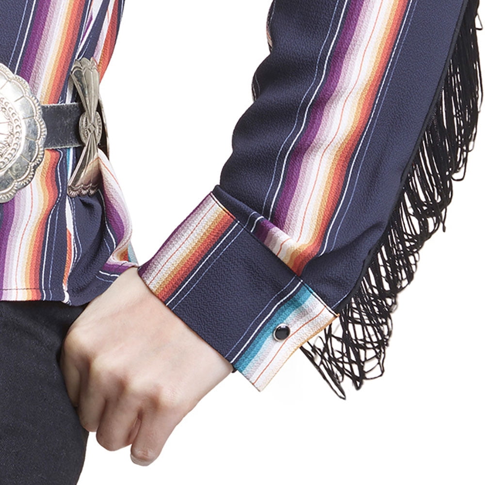 Women's Woven Fringe Snap Front Shirt