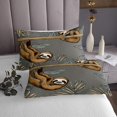 thumbnail image 3 of Erosebridal Wildlife Sloth Bedspread Sets Twin Size,Botanical Plants Bed Quilt,Wild Animal Decoration,Breathable,2pcs, 3 of 5