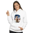 thumbnail image 2 of Hello Winter Abyssinian Welcome Snowy Night Watercolor Vintage Hoodie Unisex Merch Hoodies Cat Lover Kitten Owner Gifts - 01011, 2 of 6