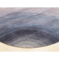 thumbnail image 2 of EORC Blue Hand-Tufted Wool Contemporary Desertland Rug, 4' Round-Color:Blue,Material:Wool, 2 of 4