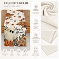 thumbnail image 2 of Sm:)e Ghost Pumpkins Maple Leaves Halloween Table Runner, Seasonal Fall Kitchen Dining Table Decoration for Home Party Decor 13x72 Inch, 2 of 7