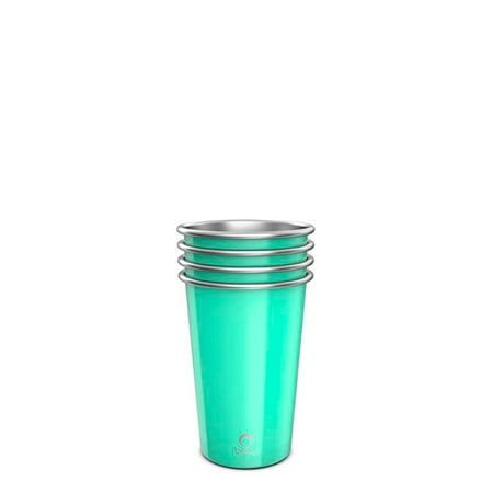 Bevu® FIESTA Steel Cups (4) Mint 470ml / 16oz.