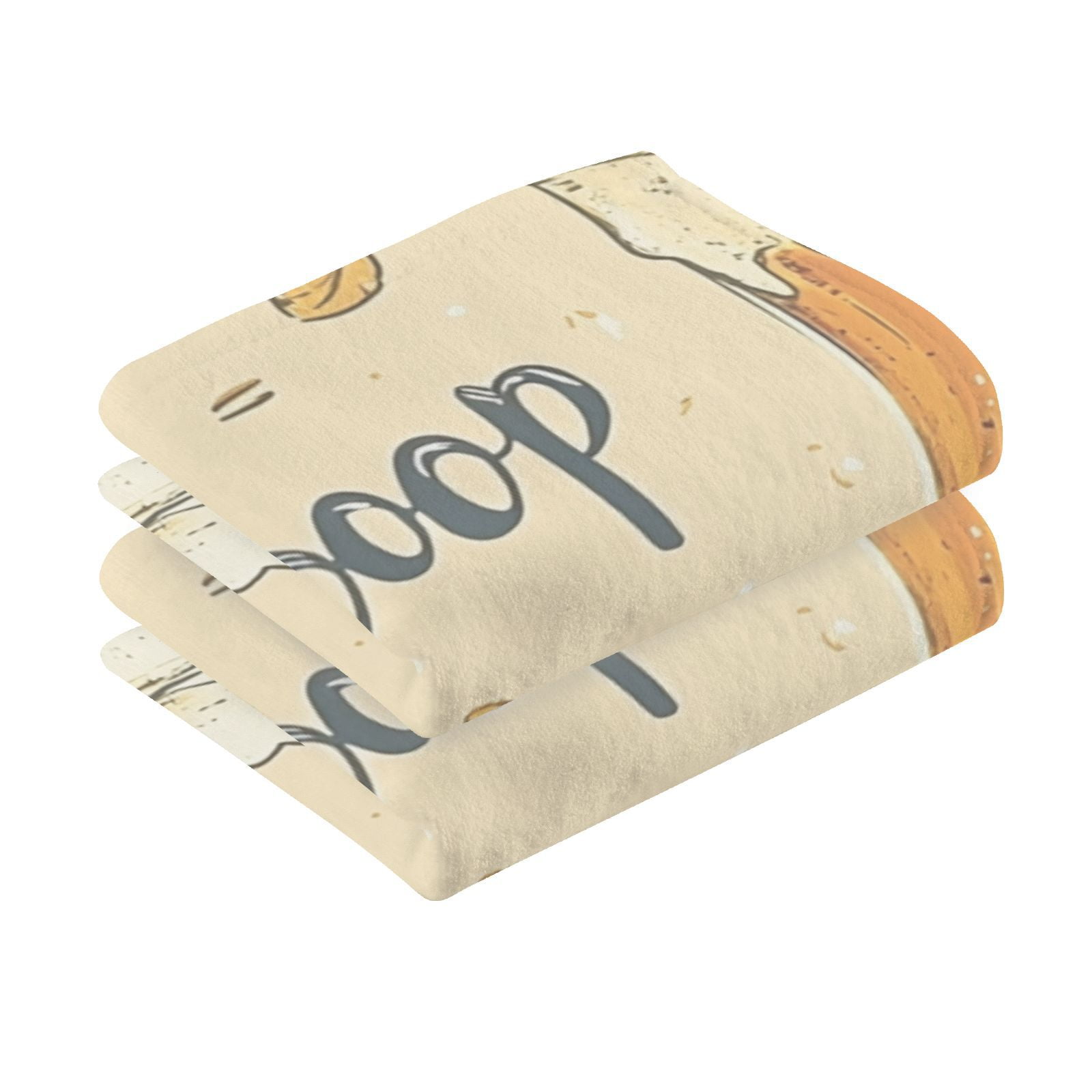 Beer Mugs Boop Hand Towels Cotton Bath Towels Large Face Towels Absorbent for Bathroom 2 Packs