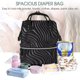 thumbnail image 5 of Easygdp Abstract Black And White Waves para Bolsa de Bebé de Gran Capacidad con Múltiples Bolsillos, Bolsa de Pañales para Padres, Bolsa de Viaje Organizada y Elegante, 5 of 6