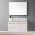 thumbnail image 3 of Montary 31inch Bathroom Vanity Top Sintered Stone Carrara Gold Tops with Rectangle Undermount Ceramic Sink and Back Splash with 3 Faucet Hole for Bathrom Cabinet, 3 of 7