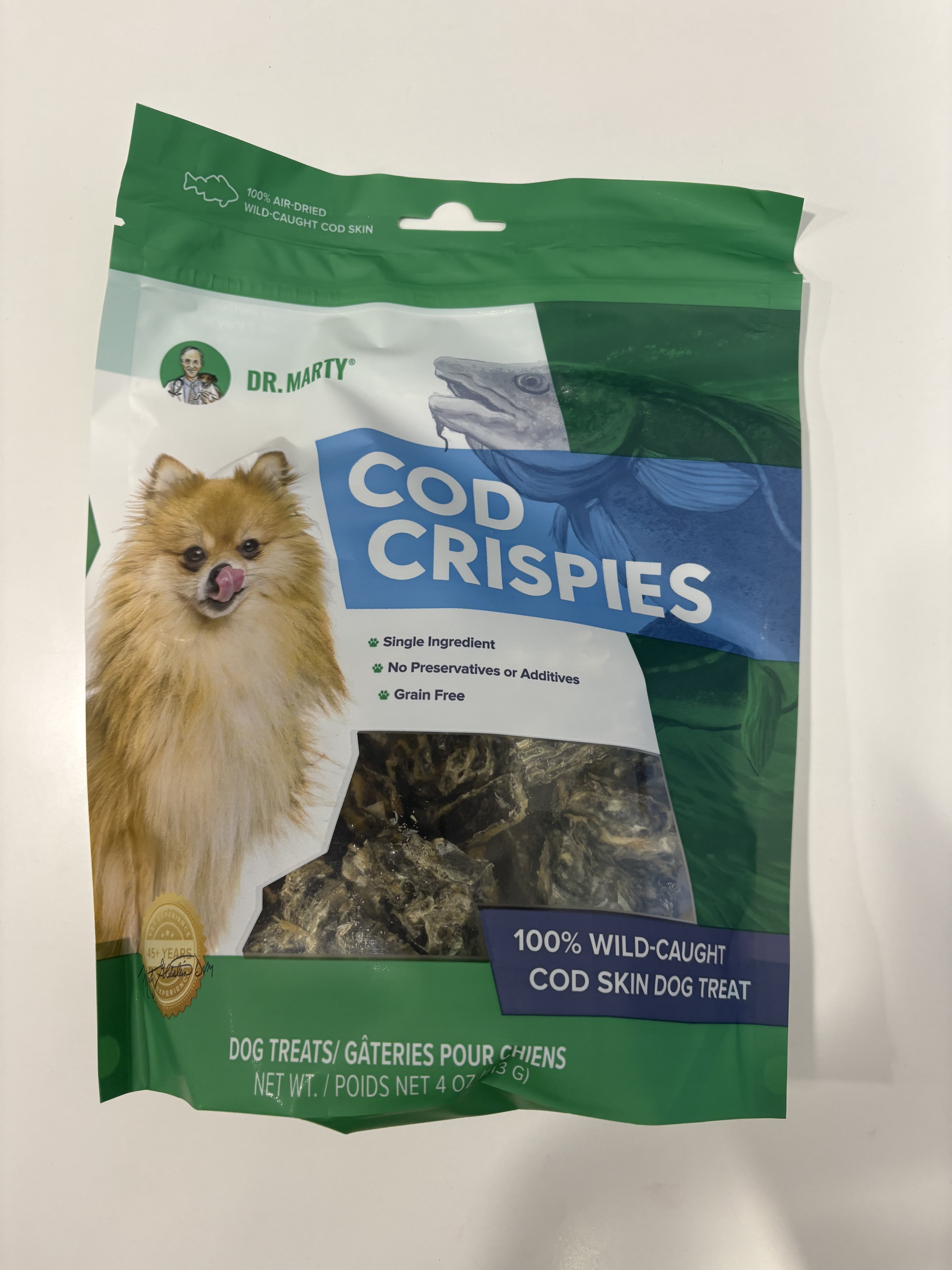 Dr. Marty Cod Crispies Dog Treats, 4oz