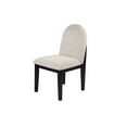 thumbnail image 4 of Elegant Comfort Dining Chairs White Fabric Upholstered Seat Sleek Black Frame 4pc Side Chairs Dning Room Furniture, 4 of 8