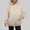 Beige, variant on Women's Autumn And Winter Solid Color Thin Style Plus Size Pocket Long Sleeved Hooded Sweatshirt Pullover Sweatshirt Sweatshirt Women Hoodies Women Lightweight Hoodie Womens Medium Hoodie Hoodie for