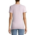 thumbnail image 3 of Time and Tru Women's Short Sleeve Rib T-Shirts, 2-Pack, 3 of 11