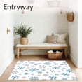thumbnail image 3 of ODIKA 2'x3' Machine Washable Non-Slip Area Rug, Winter Wonderland with Sparkling Crystal Flakes High Traffic Rug, Blue, 732600, 3 of 7