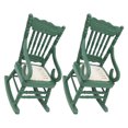 thumbnail image 4 of 2Pcs Mini Rocking Chairs Mini House Chair Decors Wooden Rocking Chairs Mini House Adorns, 4 of 6