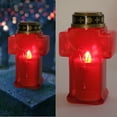 thumbnail image 3 of 2 piezas Cross creative Cross Velas Luces de vela sin envejecimiento Luces de velas de la iglesia para sacrificio, 3 of 5