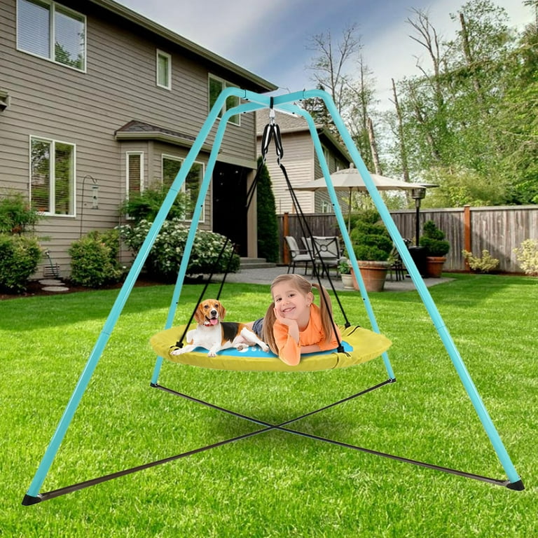 【havehad】Summer Easy Worker Set-up SkyBound Heavy Duty Swing Set Frame, Indoor & Outdoor