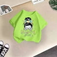 thumbnail image 2 of ZHUASHUM Kid T Shirts For Boys Girls Spring And Summer Kid Cute Graphic Print Round Neck Short Sleeve Tee Casual T Shirt,5-6 Years Mint Green, 2 of 4