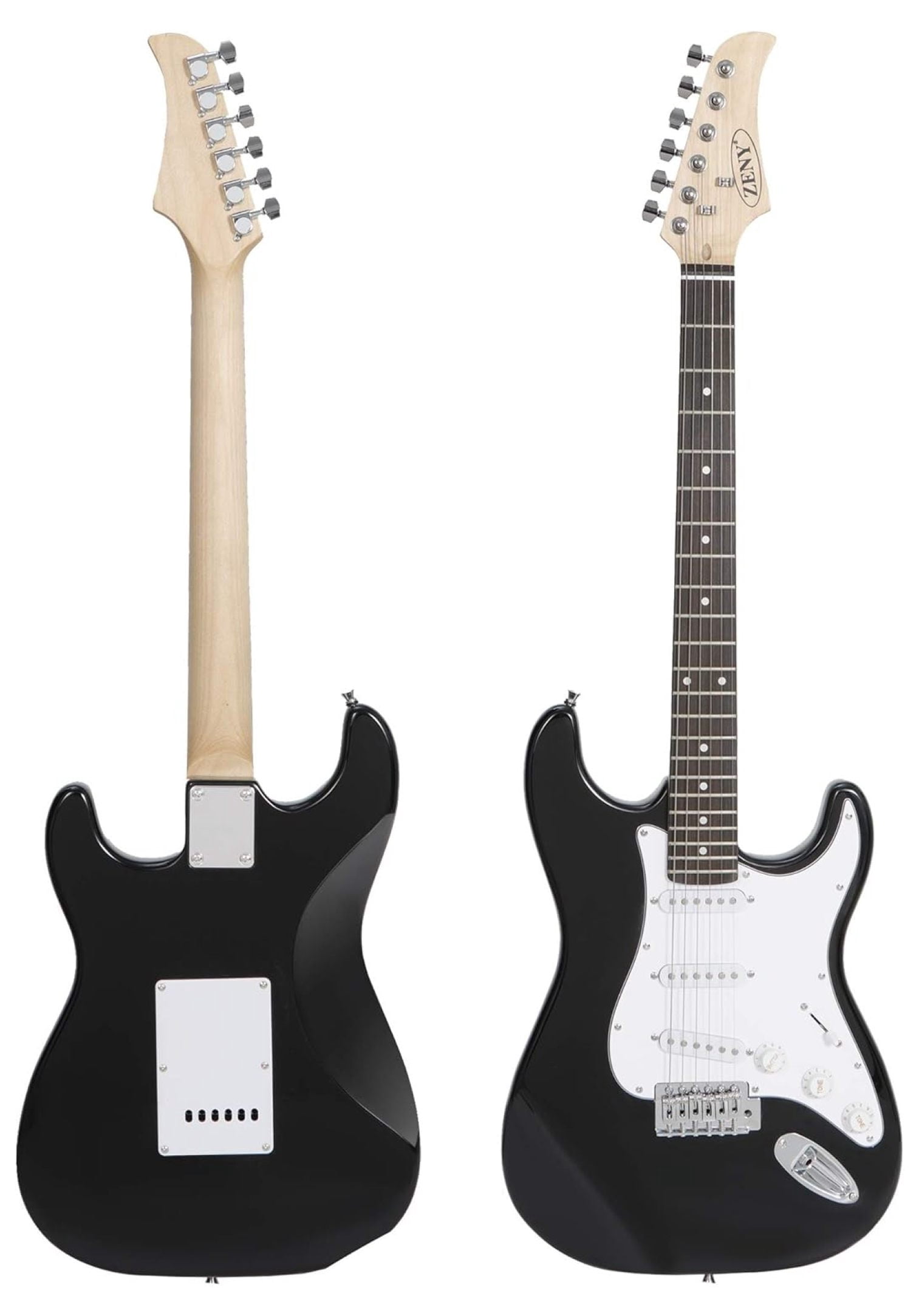 SONGMY 39" Full Size Electric Guitar Beginner Kit - with 10W Amp, Case & Accessories, Black Electric Guitar Package for Starters & Students