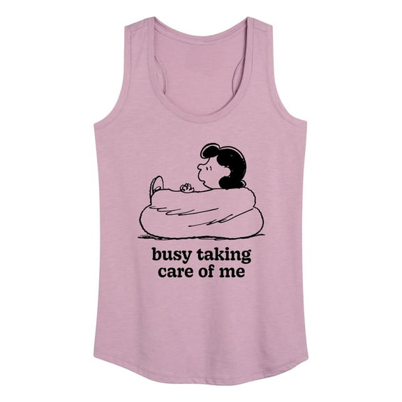Peanuts - Busy Taking Care Of Me - Women's Racerback Tank Top