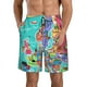 thumbnail image 1 of Balery Cartoon Map Of Europe Traje de Baño Estilo Hawaiano para Hombre, Shorts de Secado Rápido con Bolsillos-3X-Large, 1 of 6