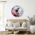 thumbnail image 3 of Eveokoki Bird Sitting Top Birdhouse Wooden Round Wall Clock,10-Inch Silent Non-Ticking Decorative Clock for Living Room, Bedroom, Kitchen, Office, Farmhouse & Modern Home Decor, 3 of 4