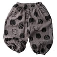 thumbnail image 4 of AWZXDE Toddler Muslin Jogger Pants Elastic Waist Printed Harem Trousers Lightweight Loose Kids Bottoms Breathable Baby Pants For Boys Girls Summer Daily Wear - 3-4 Years, 4 of 4