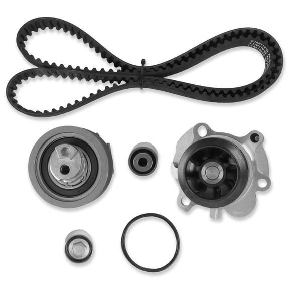 KESSOCCO 1 Set Timing Belt Kit with Water Pump TCKWP334 Fit for 2005-2014 Audi A3 A4 TT VW EOS GTI Jetta Passat 2.0T 2.0L